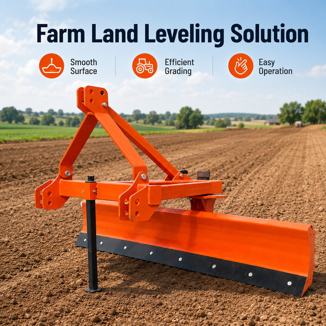 Heavy Duty Land Leveler Tractor Grader Blade Farm Land Plane for Field Smoothing and Soil Spreading