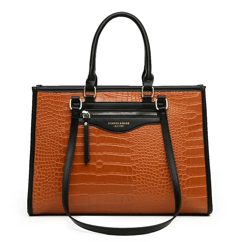 Vierkante Vorm Formele Vrouwen Handtas Kantoor Dame Handtas Purse Crossbody Tas Met Rits En Logo Maatwerk Groothandel