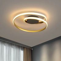 Plafonnier LED ovale moderne en or, luminaire encastré en acrylique pour salon, chambre à coucher, éclairage intérieur