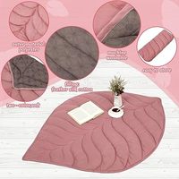 Tapis de jeu pour bébé en forme de feuille de coton, tapis de ramper doux, coussin de canapé, respirant, antibactérien, toutes saisons, tissé 200TC