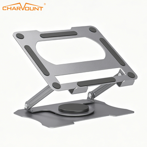 Soporte Ajustable para Portátil de Acero al Carbono con Base Giratoria de 360 Grados, Elevador Ergonómico de Escritorio con Base de Silicona Antideslizante, 16 Pulgadas CT-CDS-55RT C - Product Image 1