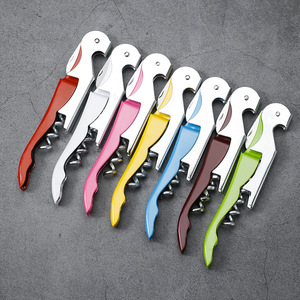 Ouvre-bouteille de <span class=keywords><strong>vin</strong></span> pliable 3 en 1 en acier inoxydable, clé à <span class=keywords><strong>vin</strong></span> pour serveurs, tire-bouchon noir personnalisé pour serveurs, vente en gros sur mesure - Product Image 6