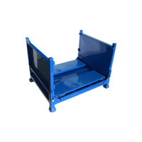 Boîte à palettes en acier à usage moyen pliable peu encombrante pour un rangement pratique et facile