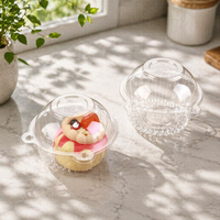 Boîte d'emballage alimentaire en plastique PET écologique jetable avec couvercle transparent, faite à la main, pour pâtisserie, gâteau, chocolat, bonbons, biscuits