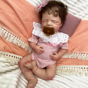 Bambola Reborn in Silicone Platino per Bambini, Regalo Neonato, con Capelli Intrecciati Artigianali, Maschio e Femmina, Pascale 20 pollici, per il Comfort - Product Image 3