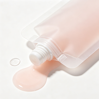 Pochette cosmétique à bec verseur personnalisée en plastique, sachet souple à bec verseur pour emballage de lotion, crème et liquides de soin de la peau