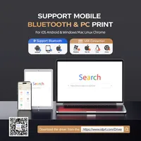 Imprimante thermique portable A4, mini imprimante sans fil Bluetooth pour étiquettes et reçus, pour la maison, le bureau, les voyages