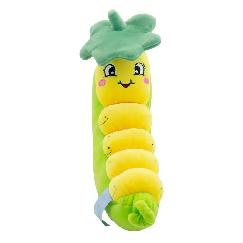 Promotional Wholesale custom cheap popular lovely soft Green Worm insect stuffed and plush toy