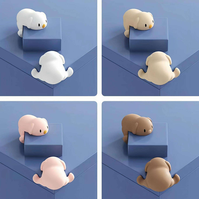 Cartoon Silicone Table Corner Protector Anti-Collision Bumper Sticker Kids Safety Coffee Table Dog Crash Avoidance Corner Guard