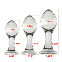 Kleiner Transparenter Glas-Analplug für Männer und Frauen, Anale Masturbation, Erwachsenen-Glasdildos