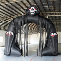 Arche gonflable Grim Reaper Halloween, squelette crâne, publicité personnalisée, résistante à l'eau pour décoration effrayante événementielle extérieure