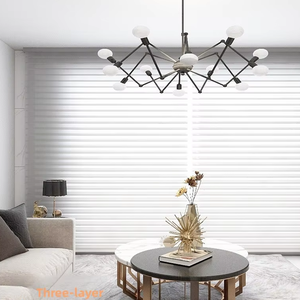 Alexa Google nhà điều khiển thông minh cơ giới điện <span class=keywords><strong>Zebra</strong></span> Rèm Shades đôi lớp màn màu trắng vải ZigBee - Product Image 2