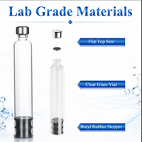 Flacon en verre borosilicate de qualité supérieure de 5 ml à 30 ml avec couvercle en aluminium, durable et écologique, pour crème de soin de la peau