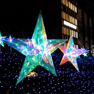 Guirlandes lumineuses LED irisées en forme d'étoiles pour la décoration de centres commerciaux, hôtels, complexes hôteliers et fêtes de fin d'année - Product Image 1