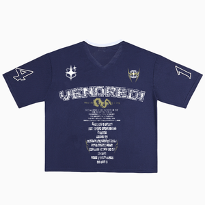 TKAN247 Design Logo Print Football Jumper Summer <b>V</b> <b>Neck</b> Short Sleeve Man' <b>t</b> <b>shirt</b> Custom Streetwear Sports Mesh Boxy <b>Men</b> <b>t</b>-<b>shirt</b> - Product Image 2