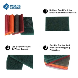 Nhà sản xuất miếng chà rửa trung bình 6 inch*9 inch 10mm màu xanh ngọc, cuộn miếng chà rửa nhiều màu sắc, dùng cho công nghiệp, OEM - Product Image 3