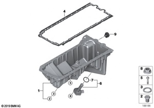 Auto Motor Teile Ölwanne dichtung OE Ölwanne dichtung Für BMW N54 N55 F20 F30 F10 X4 X5 X6 ALMABAT - Product Image 4