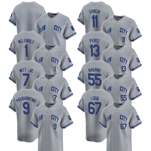 Jersey Baseball Custom Kansas City Road Limited 2025 Pria Wanita, Bordir Jahit, Seragam Remaja dengan Logo - Product Image 1