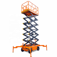 Plateforme élévatrice mobile à ciseaux en acier semi-électrique hydraulique avec stabilisateurs, capacité 300kg-2000kg, hauteur de levage 500kg, 10M, 12M, 14M, 16M, 20M, 300kg, économique