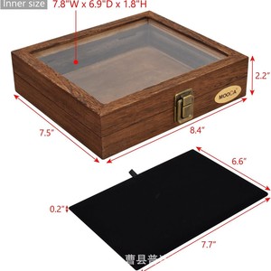 Boîte de présentation pour spécimens de papillons en bois massif, 7,5x21,5x7,5 cm, avec couvercle en acrylique, étui de rangement pour loisirs créatifs - Product Image 3