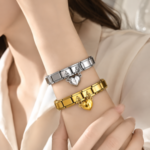 New Arrival Italian Ball Magnetic Charm Platinum Plated Women's Bracelet <b>Set</b> Couples DIY Modular Link <b>Valentines</b> <b>Gift</b> OEM - Product Image 4
