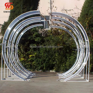 Arche circulaire en métal blanc pour la décoration de scène d'événements de mariage et de fêtes, design personnalisé SMOOTH - Product Image 3