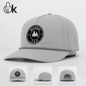 Gorra de Béisbol Personalizada con Logotipo, Color Azul Marino, Estilo Camionero, 5 Paneles, con Cuerda, Gorra de Golf Perforada - Product Image 2