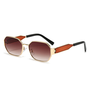 Trendy Fashion Small <b>Frame</b> <b>Acrylic</b> Lenses UV400 Polygon for Unisex Sunglasses - Product Image 3