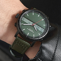 Jam Tangan Digital Quartz Analog Tahan Air, Tahan Benturan, Bercahaya, Murah untuk Pria