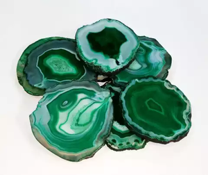 Posavasos de Ágata Verde Ónix, Base para Bebidas de Piedra Preciosa Pulida, Rebanada de Piedra Natural Irregular para Decoración del Hogar o Regalo - Product Image 4
