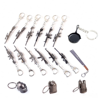 Porte-clés pendentif personnalisé en métal miniature, modèle de pistolet 3D AK47 de dessin animé vintage, style designer, pour jeu CF