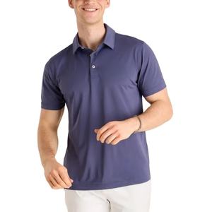 Chemise de golf pour homme grande taille, vintage, légère, infroissable, 100% fibre de bambou, motif uni, tissu tricoté, bas prix - Product Image 1