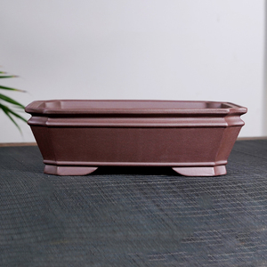 Grand <span class=keywords><strong>pot</strong></span> rectangulaire en céramique, <span class=keywords><strong>pot</strong></span> à bonsaï Yi Xing non émaillé, écologique, pour intérieur/extérieur, décoration <span class=keywords><strong>de</strong></span> jardin, pots à fleurs pour patio - Product Image 1