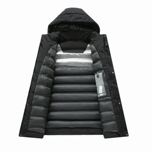 Veste d'hiver décontractée pour homme, imperméable, à capuche, coupe-vent, respirante et résistante à la pluie/à la poussière, longue, pour une protection contre le vent - Product Image 5