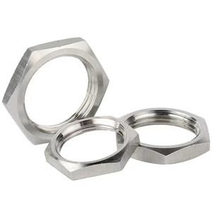 M3 M4 M5 M6 M8 M10 M12 M14 M16 M20 304 En Acier Inoxydable Plat Hexagone Hexagone Mince <span class=keywords><strong>Écrou</strong></span> Confiture Gaufrette Faible Mince <span class=keywords><strong>Écrou</strong></span> Confiture Fileté Métrique - Product Image 1