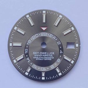 El accesorio de reloj de la serie Wooden con esfera azul luminosa de 28,5 mm está hecho de nuevo material de acero inoxidable y es adecuado para mecánicos. - Product Image 4