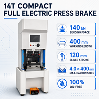 Prensa Plegadora CNC Eléctrica Compacta de 14T y 400mm, de Alta Precisión, Sin Aceite, Mini Máquina para Doblar Láminas Metálicas