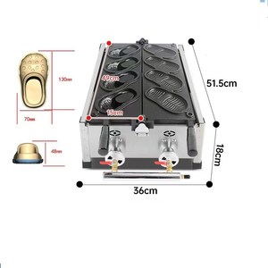 Trous antiadhésifs gaufre en forme de chaussure faisant la Machine gaz chauffage électrique chaussures commerciales forme gaufrier - Product Image 4