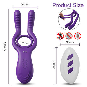 Konijn Ontwerp Vibrerende Cockring 10M Afstandsbediening <span class=keywords><strong>Penis</strong></span> <span class=keywords><strong>Ring</strong></span> Met 12 Trillingen Modes Siliconen Erectie Ringen Voor Mannen - Product Image 5