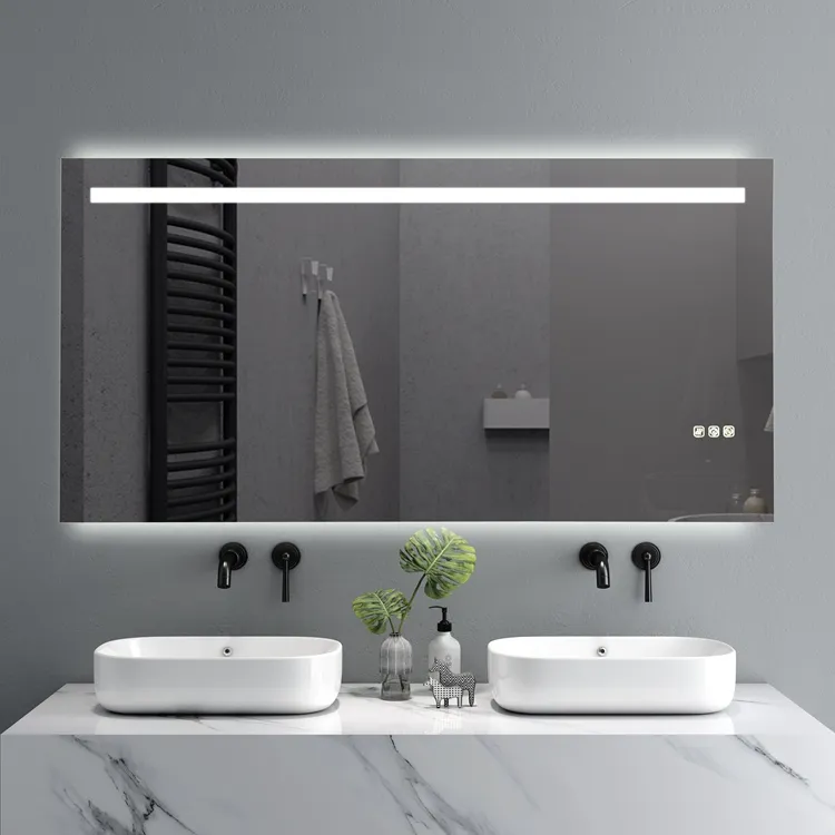 ETL CE 낮은 MOQ Espejo 스마트 안티 안개 터치 스크린 백라이트 조명 목욕 세면대 장식 LED 욕실 거울 조명