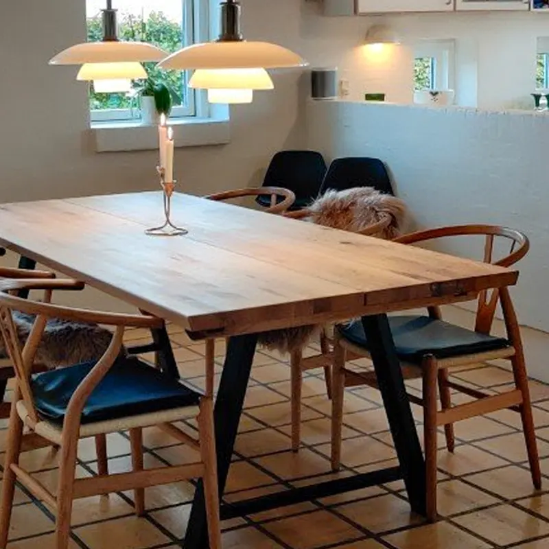 Sedia da pranzo in legno massello personalizzato classico di alta qualità sedia da pranzo in Rattan Y mobili minimalisti