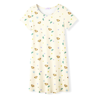 Pyjama pour bébé fille, été 2025, pyjama doux et mignon à imprimé de dessin animé, robe de nuit décontractée, vêtements de maison, manches courtes, chemises de nuit pour filles