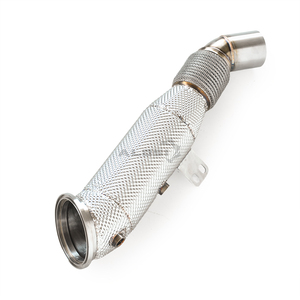 Downpipe de 200 celdas con catalizador soldado TIG de acero inoxidable SS304 para <span class=keywords><strong>BMW</strong></span> 540i <span class=keywords><strong>640i</strong></span> <span class=keywords><strong>GT</strong></span> G30 G31 G32 B58 3.0T 2018-2024 con brida CNC y blindaje térmico - Product Image 3