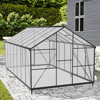 Kit de serre préfabriquée modulaire, panneaux en polycarbonate résistant aux UV, structure métallique, design écologique, imperméable, montage facile