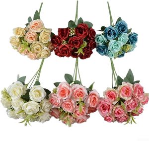 Vente en gros de fleurs artificielles en soie pour la décoration de mariage, roses artificielles au toucher réel, fleurs d'osmanthus artificielles - Product Image 1