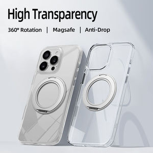Luxe 360 °   Étui de téléphone transparent magnétique rotatif avec recharge sans fil <span class=keywords><strong>antichoc</strong></span> pour <span class=keywords><strong>iPhone</strong></span> 13 14 15 16 17 Pro Max Plus - Product Image 5