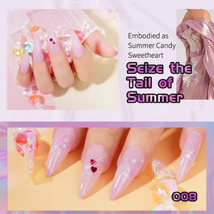 Alta Qualidade Unhas De Gel UV Fornecedores Custom OEM Amostra Grátis Colorido Celofane Candy Gel