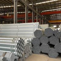 Tuyau en acier galvanisé pré-trempé de 4m Tuyau rond en acier galvanisé de 30mm Tuyau en acier mental galvanisé pour serre hôtel