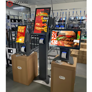 Borne <span class=keywords><strong>de</strong></span> commande <span class=keywords><strong>de</strong></span> restaurant Android Win10 Win11 Linux Totem avec imprimante 80 mm, paiement en libre-service, lecteur NFC, <span class=keywords><strong>code</strong></span> QR et lecteur d'empreintes digitales - Product Image 3