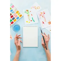Carnet de dessin miniature personnalisé blanc A4 à spirale pour peinture, papier à dessin, couverture en papier, cadeaux, promotions, logo imprimé
